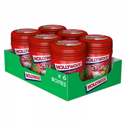 Bottle Hollywood 2fruity citron/fraise SANS SUCRES - les 6x40 dragées