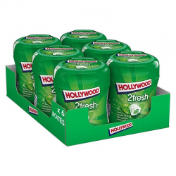 Bottle Hollywood 2fresh menthe verte/chloro SANS SUCRES - les 6x40 dragées