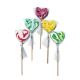 Sucettes foraines Coeur assorties 60g - Les 30
