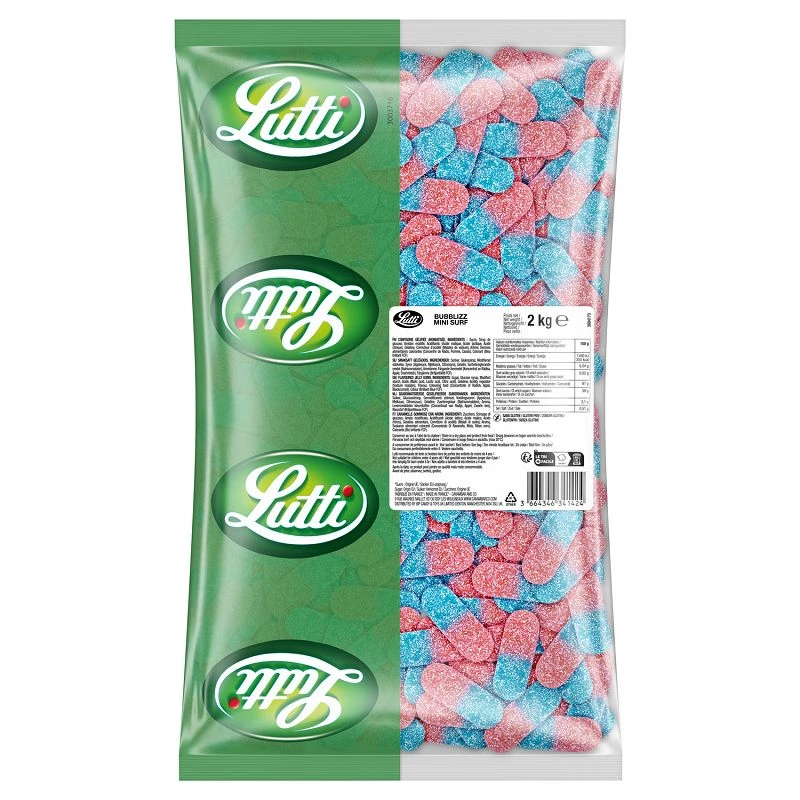 Bonbons assortiment Surffizz XL LUTTI : le sachet de 200 g à Prix