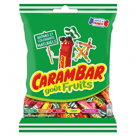 Carambar sachets goût fruits 130g - carton de 24