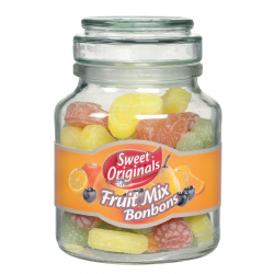 Bocal garni de bonbons aux fruits assortis - 300g