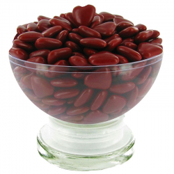 Mini Coeurs Dragées chocolat BORDEAUX - 500g
