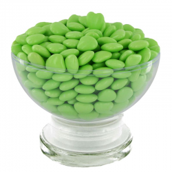 Mini Coeurs Dragées chocolat VERT TILLEUL - 500g