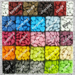 Mini Coeurs Dragées chocolat VIOLETTE - 500g
