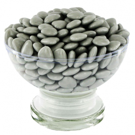 Mini Coeurs Dragées chocolat GRIS LUNE - 500g