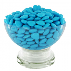 Mini Coeurs Dragées chocolat TURQUOISE - 500g