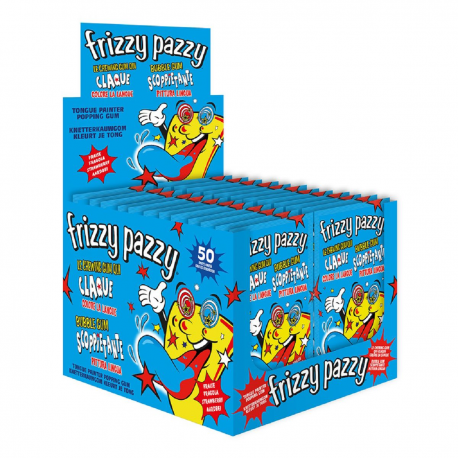 Frizzy pazzy fraise de bois (colorent la langue) - boîte de 50 sachets