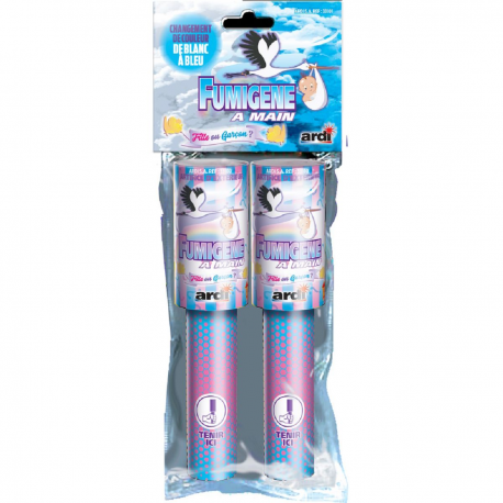 Fumigènes à main blanc à bleu - sachet de 2