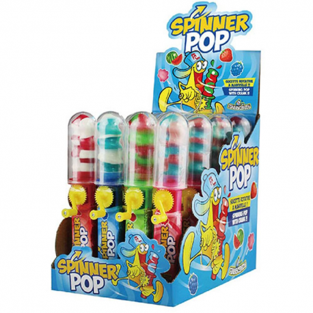 Sucettes Spinner Pop Funny Candy - boîte de 16