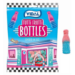 Bouteilles Tutti frutti 90g Vidal - carton de 14 sachets