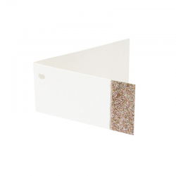 Etiquettes bord ROSE GOLD pailleté - 6 pièces