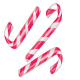 Candy canes rouges et blanches 12g - tubo de 100