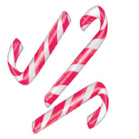 Candy canes rouges et blanches 12g - tubo de 100