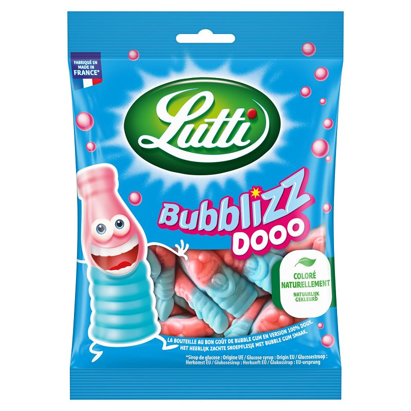 Lutti Bonbons qui piquent Flexi-Fizz, goût fraise 