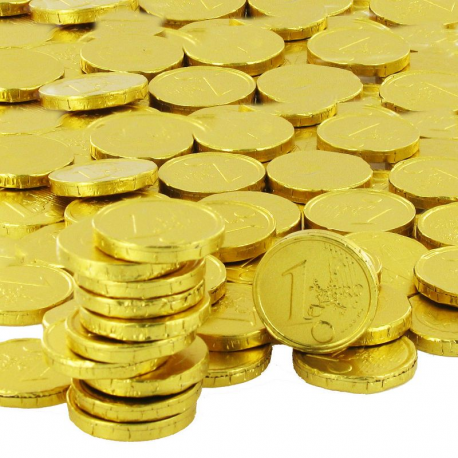 Pieces euro PM 3,6g s/alu choc au lait vrac 10kg - Spécial gros volumes