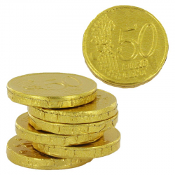 Pieces euro PM 3,6g s/alu choc au lait vrac 10kg - Spécial gros volumes