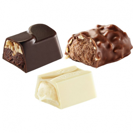 PRECOMMANDE Papillotes noir 70%, lait et blanc Révillon - pochette de 300g