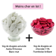 Dragées Avola Princesse 43% d'amande BLANC MAT 1kg + Chocolat 71% FRAMBOISE 1kg - Le lot