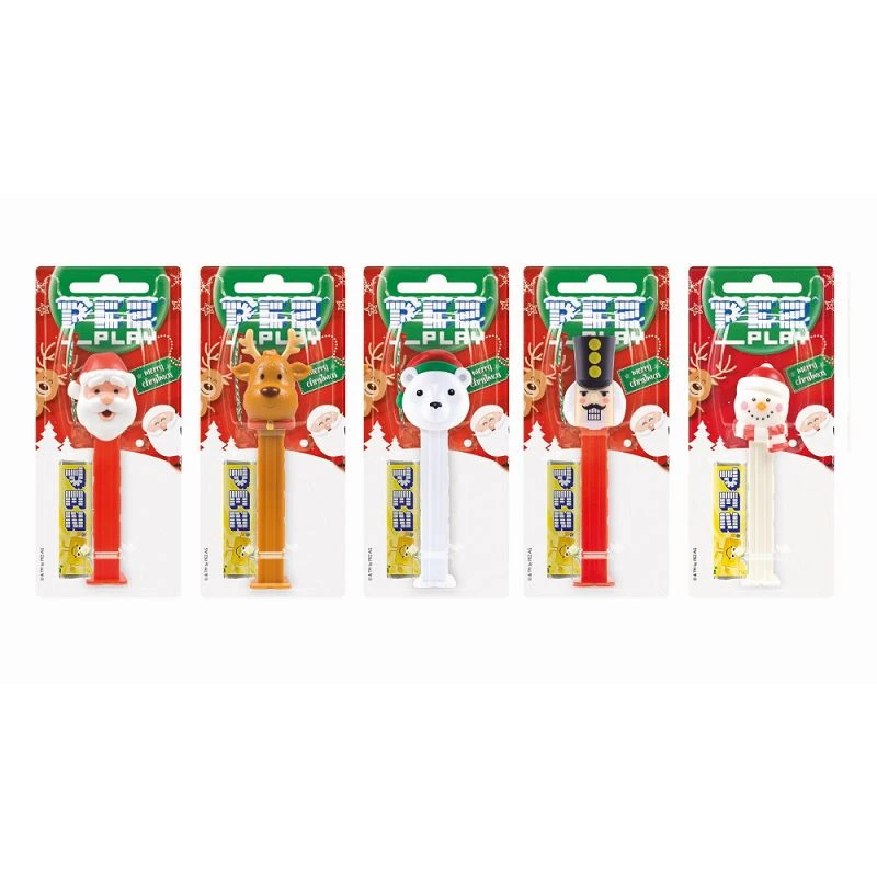 Pez figurine Noël + 1 recharge - le lot de 12