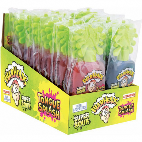 Warheads Tongue splash (colorent la langue) - boîte de 24
