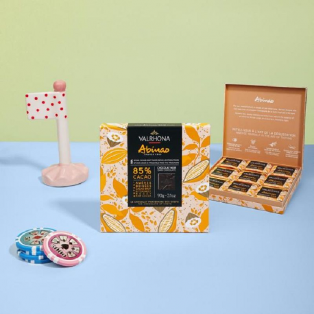 Grands crus 18 carrés Abinao 85% VALRHONA - coffret de 90g