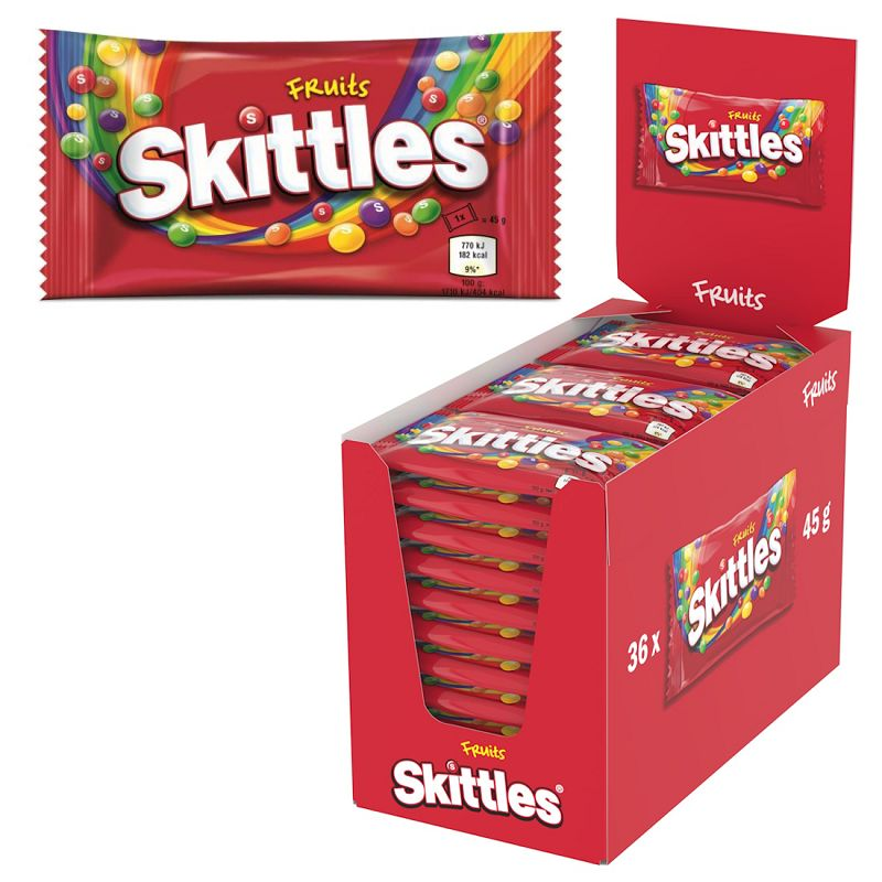 Skittles aux fruits 45g - boîte de 36
