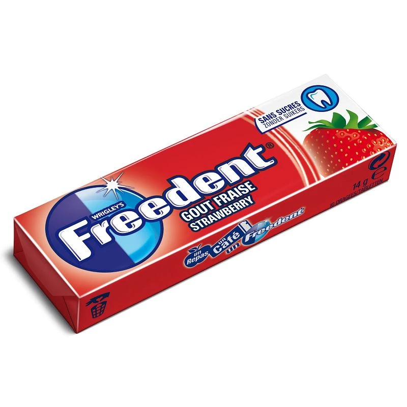 Freedent dragées fraise SANS SUCRES - le lot de 30
