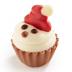Chocolats Pères Noël caramel salé (déco crème) - 1.200kg