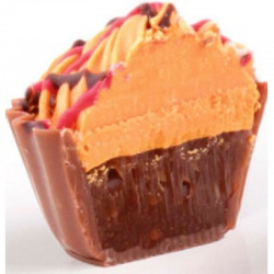 Chocolats Cupcakes Orange fourrés caramel salé - boîte de 1,68kg