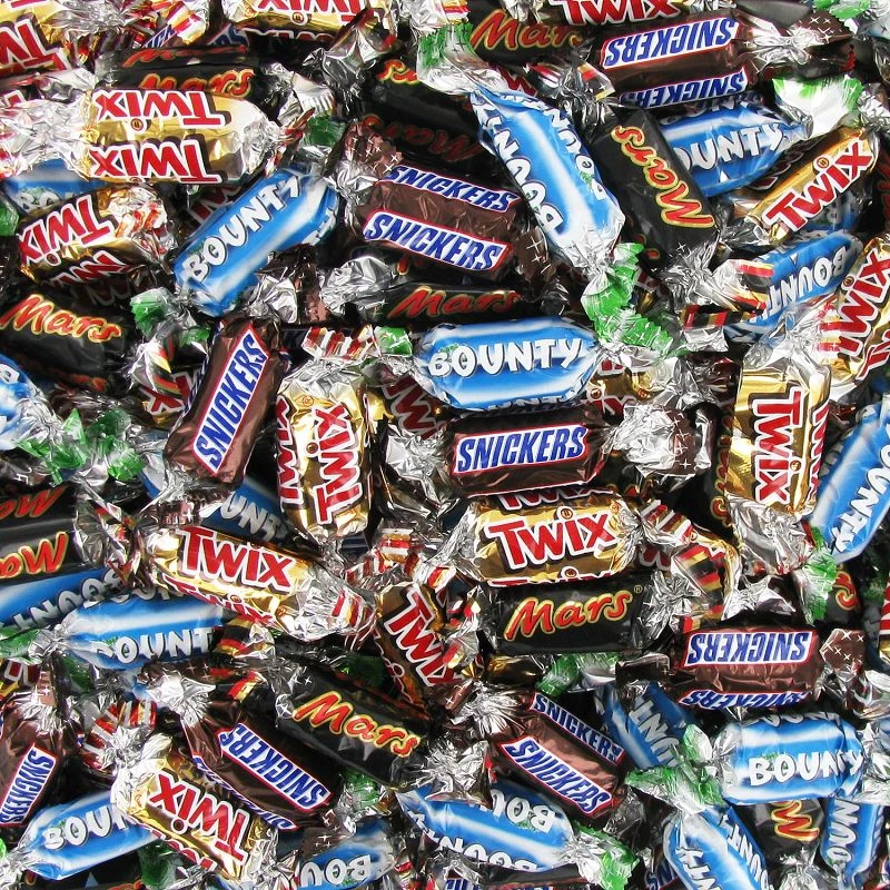 Miniature mars twix bounty et snickers