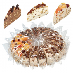 Gâteau de nougats tendres 20 parts pliées assorties 150g - 3kg
