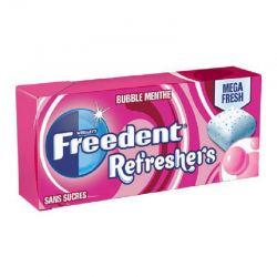 Freedent Refresher's Bubble Menthe SANS SUCRES - boîte de 12