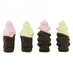 Guimauves Noël mi-chocolatées noir - boîte de 1kg