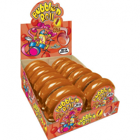 Bubble N'Roll Cola Funny Candy - boîte de 12