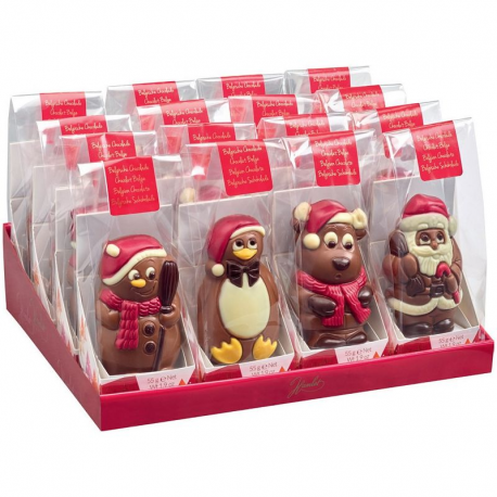 Moulages de Noël figurines 55g - boîte de 16