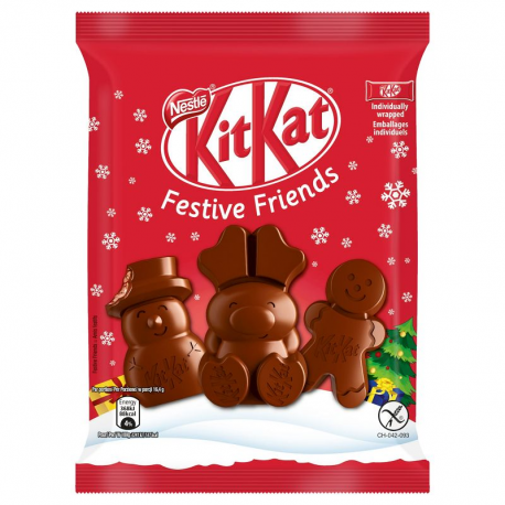 PRECOMMANDE Kit Kat Figurines de Noël - carton de 15 sachet de 65g