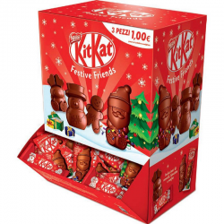 Mini pères Noël Kit Kat 1kg (environ 90 pièces)
