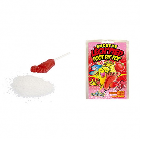 Sucettes Lech'Pied fraise Funny Candy - boîte de 40