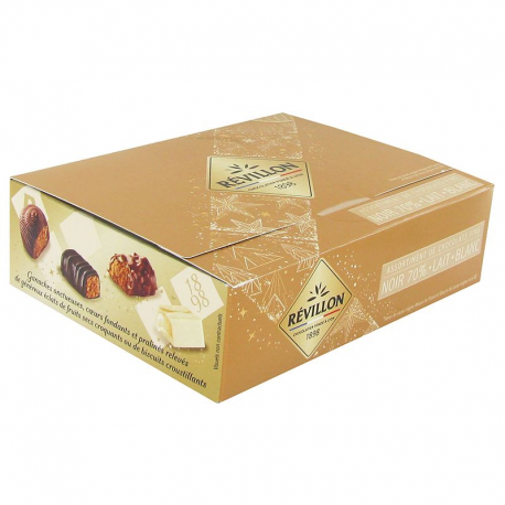 PRECOMMANDE Ballotin de chocolats noir, lait et blanc Révillon - 475g