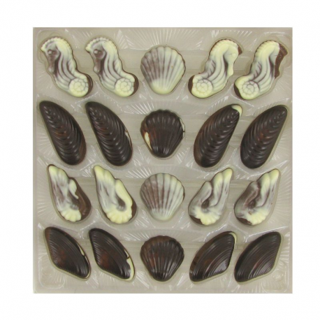 Fruits de mer en chocolat praliné - boîte de 250g