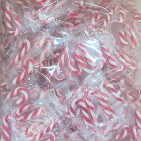 Mini candy canes 4g - carton 5kg (1250 pièces)