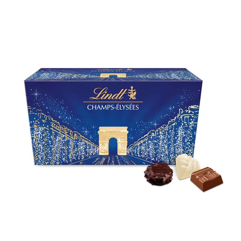 Assortiment chocolat noir intense Champs-Elysée LINDT : la boite