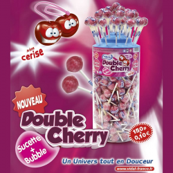 Sucettes Double Cherry - tubo de 150