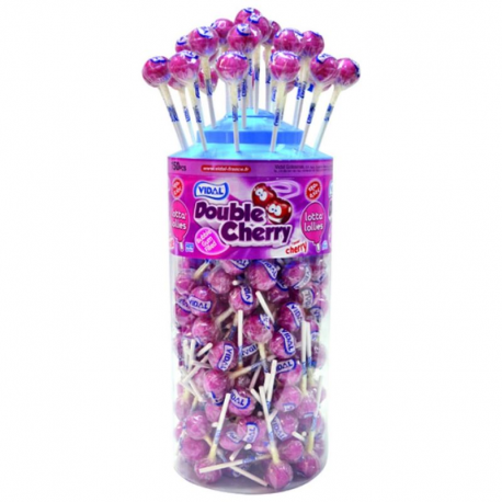 Sucettes Double Cherry - tubo de 150