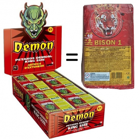 Pétards démon King Size - cartouche de 40 paquets de 6