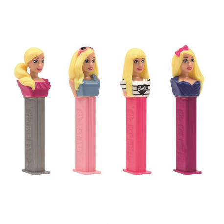 ~Pez figurine Barbie + 1 recharge - le lot de 12