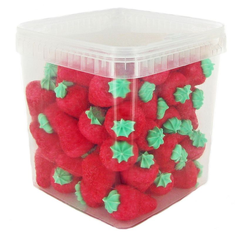 Fraises géantes en guimauve 20g - boîte de 50