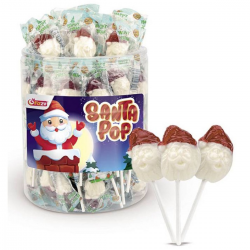 Sucettes Santa Pop Fizzy - boîte de 100