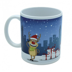 Mug décor Noël H: 9cm - ø : 8cm